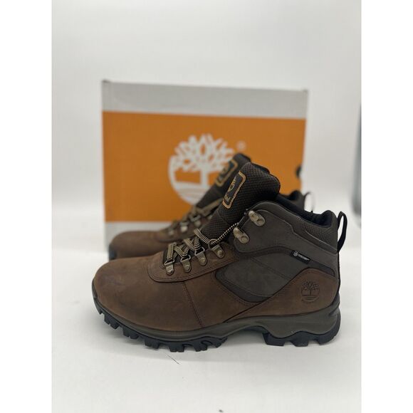 Timberland Men’s Mt. Maddsen Mid Waterproof Hiking Boots Brown NWB Size 14 - Picture 1 of 9